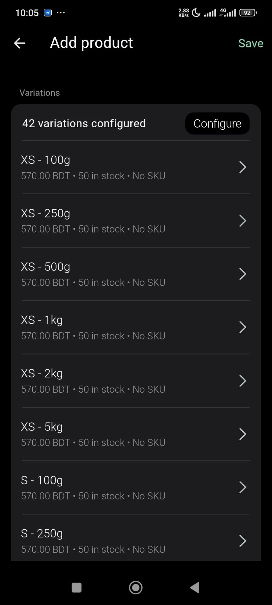 You can set individual pricing and stock for every variations or set bulk pricing and stock