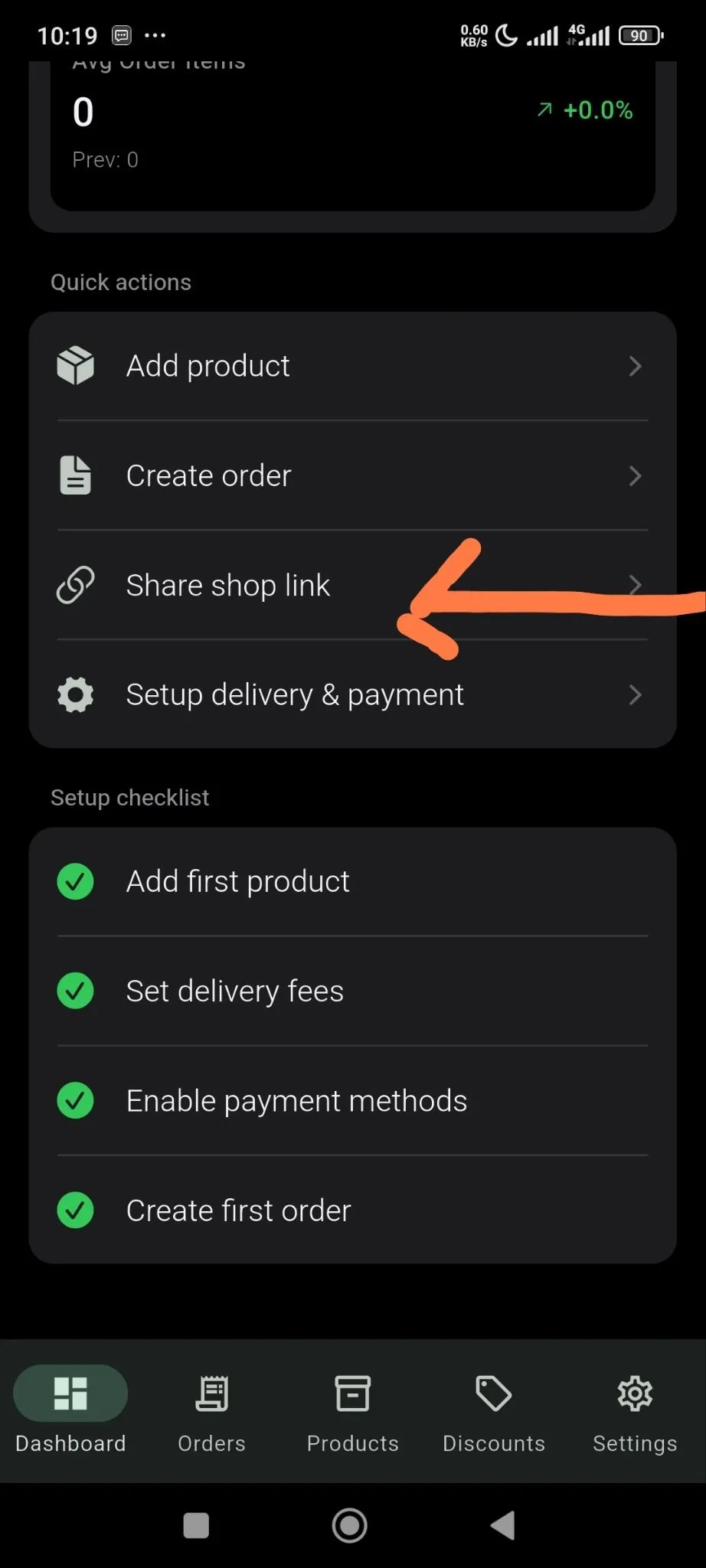 You can share your shop link through link or QR code with ease. Just click on the Share Shop Link