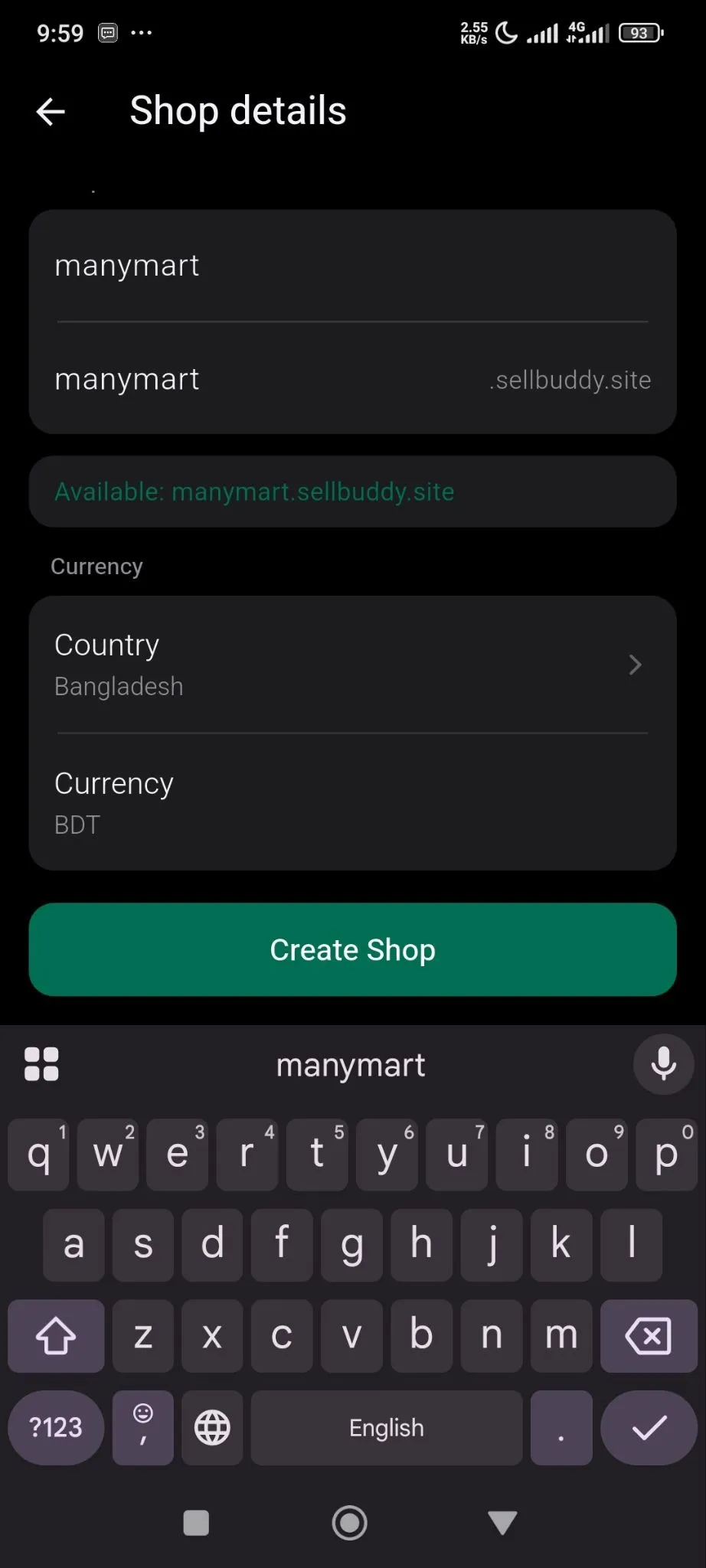 For that you need to add your Shop name, country, currency