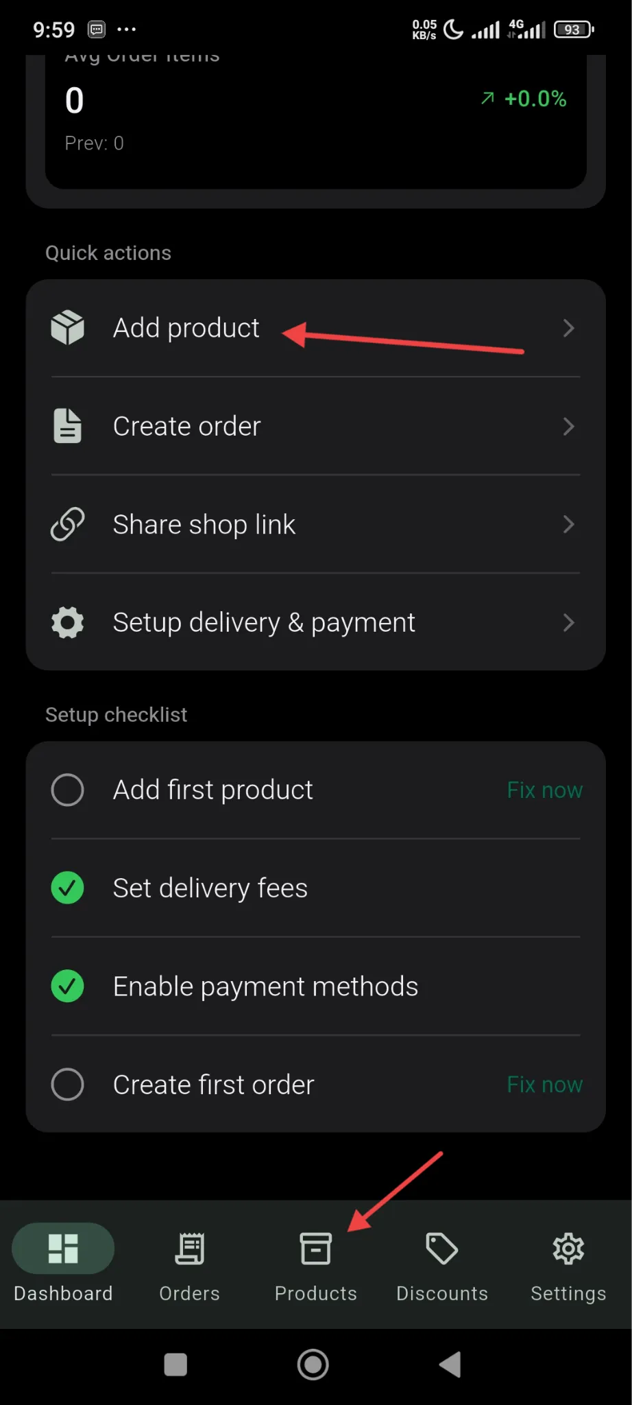 For that, click on the Add Product option from the dashboard or go to the products option from the